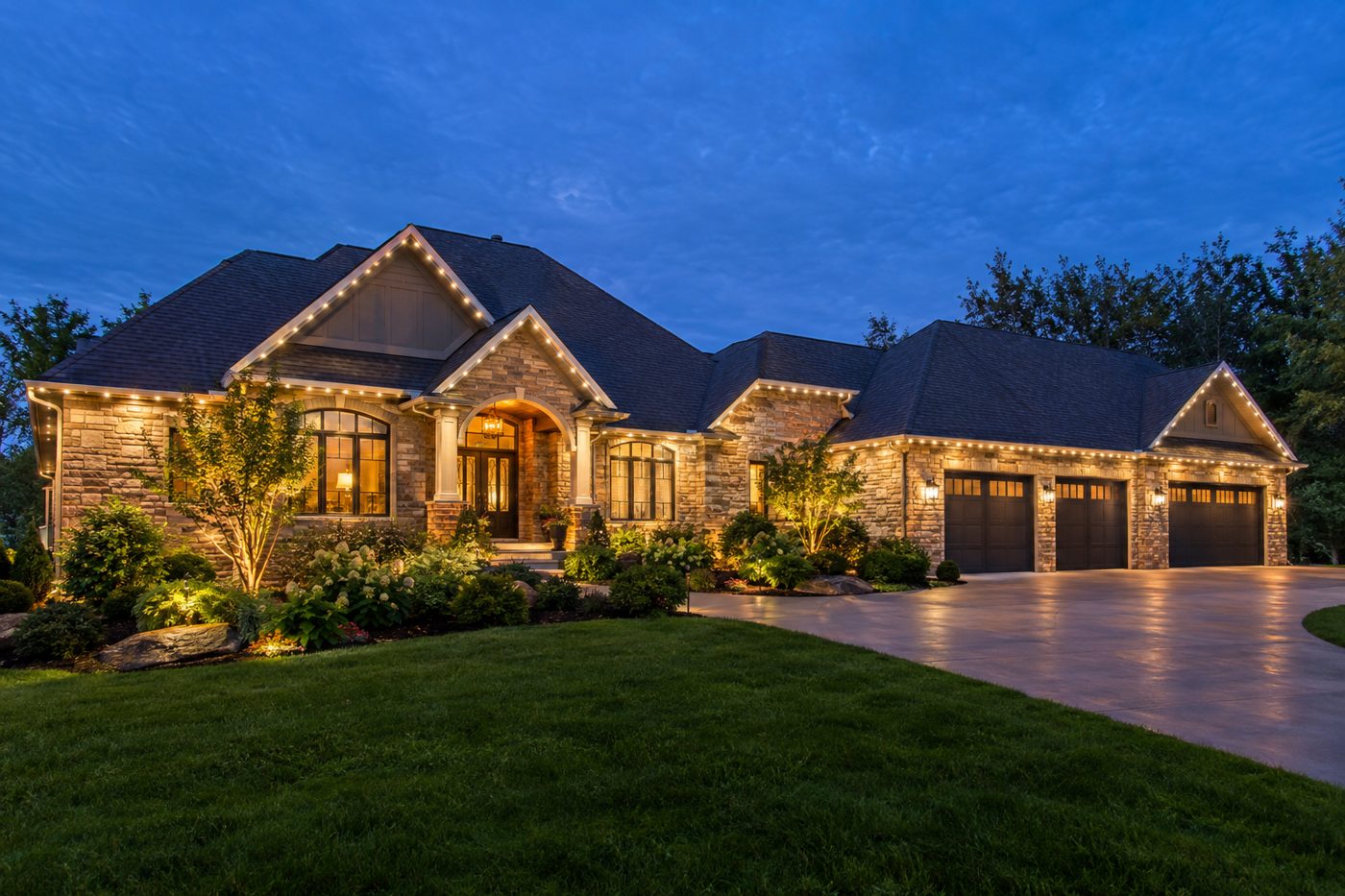 Premium home with permanent lighting